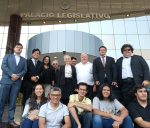 Representantes de toda la comunidad educativa acompañaron al Equipo Directivo en el Parlamento Nacional para el tratamiento de la Ley ISNAMU en sesión de la Comisión de Hacienda y Presupuesto de la Honorable Cámara de Senadores.